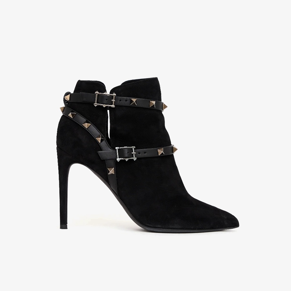 Valentino Suede Rockstud Stiletto Boot